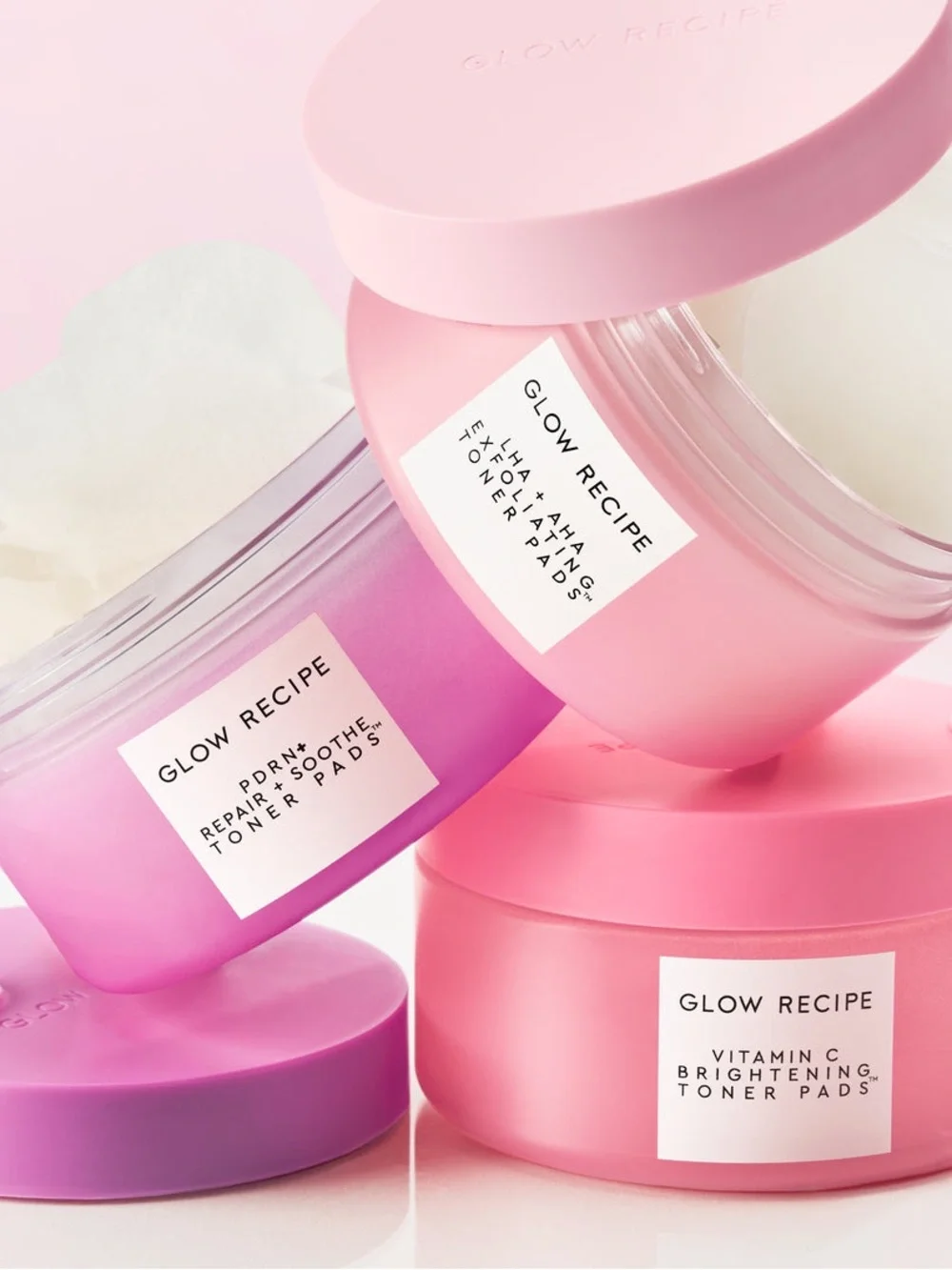 Glow Recipe Toner Pad Collection Trial Set- Repair, Exfoliating, and Brightening